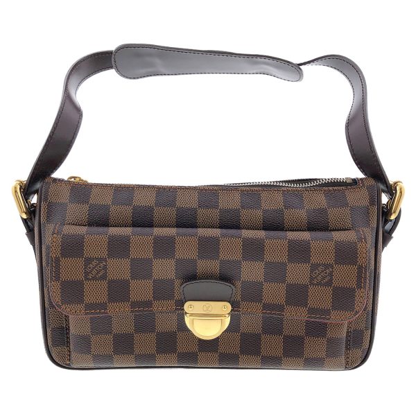 tnk 17544 2 Louis Vuitton Ravello GM Damier Ebene Brown Horizontal Shoulder Bag