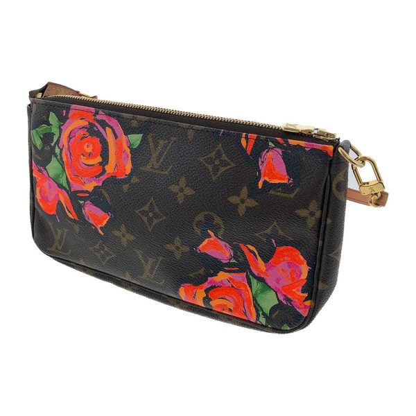 tnk 17551 1 Louis Vuitton Monogram Rose Pochette Mini Brown Accessory Pouch