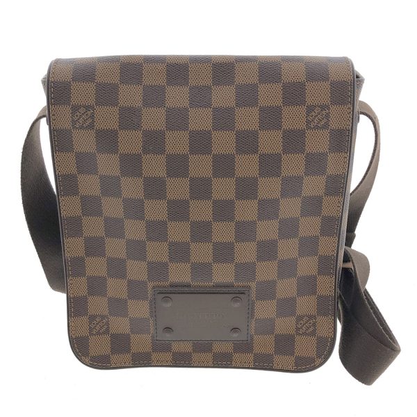 tnk 17564 2 Louis Vuitton Brooklyn PM Damier Ebene Messenger Brown Shoulder Bag