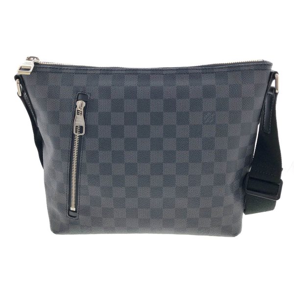 tnk 17622 2 Louis Vuitton Mick PM Damier Graphite Messenger Black Crossbody Shoulder Bag