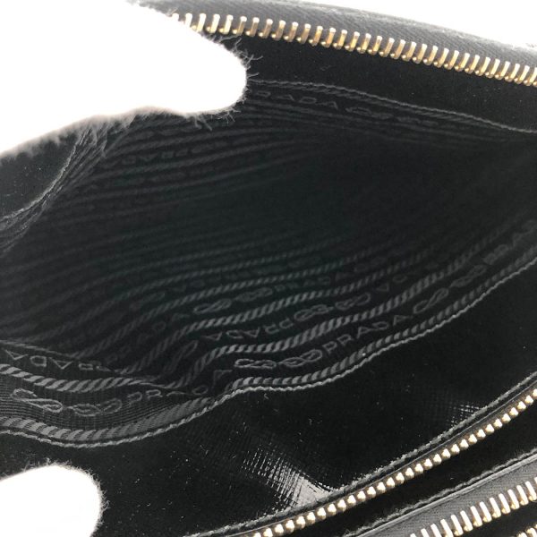 tnk 17652 5 Prada Galleria Medium Saffiano Verni 2way Black Hand Shoulder Bag