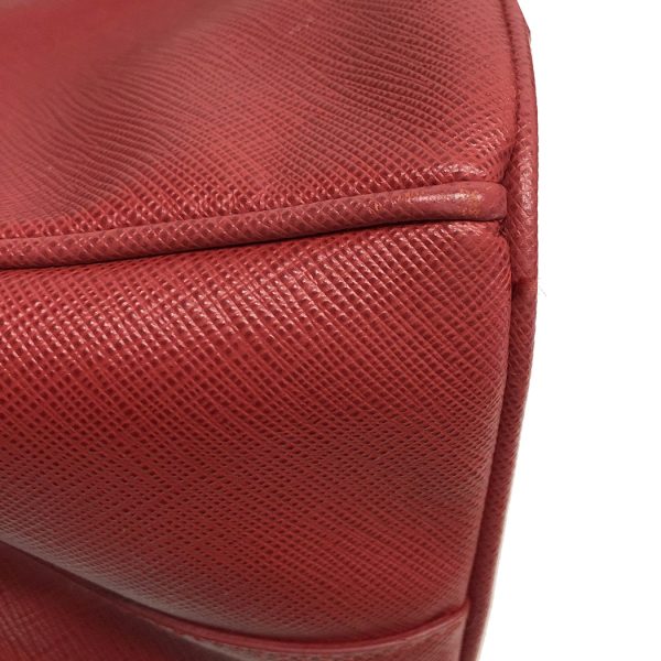 tnk 17657 13 Prada Saffiano 2way Tote Bag Leather Horizontal Foco Red