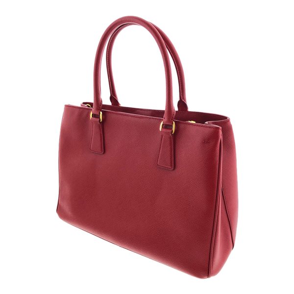 tnk 17657 2 Prada Saffiano 2way Tote Bag Leather Horizontal Foco Red