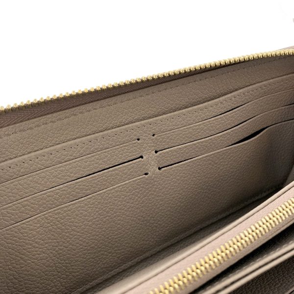 tnk 17710 8 Louis Vuitton Zippy Monogram Implant Long Wallet Tourtrail Bicolor Beige
