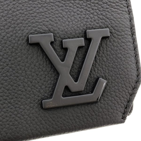 tnk 17736 9 Louis Vuitton Takeoff Messenger One Point Logo Plain Matte Black Diagonal Shoulder Bag