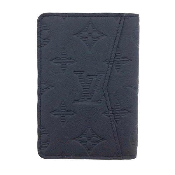 tnk 17738 1 Louis Vuitton Monogram Shadow Leather Whole Pattern Noir Wallet Black