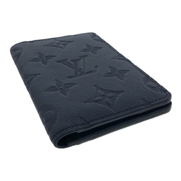 tnk 17738 3 Louis Vuitton Monogram Shadow Leather Whole Pattern Noir Wallet Black