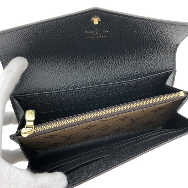 tnk 17743 5 Louis Vuitton Portefeuil Sarah Monogram Reverse Giant Bicolor Bifold Long Wallet Brown