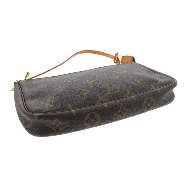 tnk 17749 4 Louis Vuitton Pochette Accessoire Monogram Canvas Handbag Mini Pouch Brown