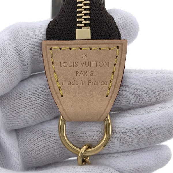 tnk 17786 5 Louis Vuitton Mini Pochette Accessoire Monogram Chain Handbag Brown Accessory Pouch