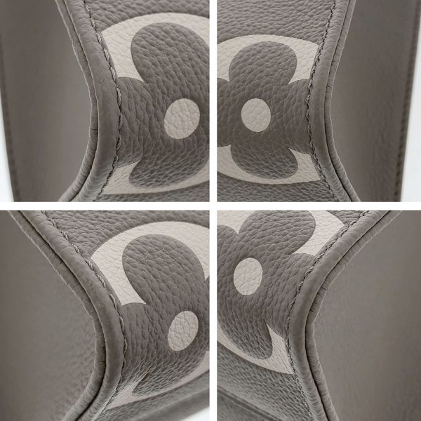 tnk 17831 10 Louis Vuitton Onthego PM Monogram Implant Bicolor Tourtrail Creme Beige