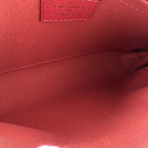 tnk 17832 6 Louis Vuitton Monogram 2way Chain Pochette Brown Cerise Red Shoulder Bag