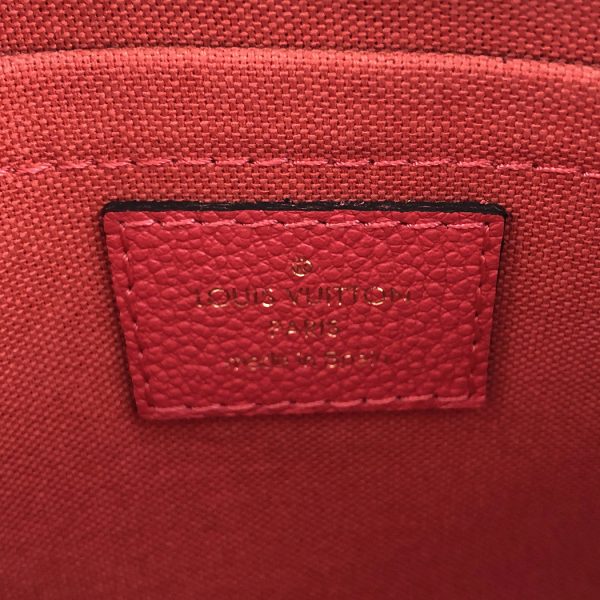 tnk 17832 7 Louis Vuitton Monogram 2way Chain Pochette Brown Cerise Red Shoulder Bag