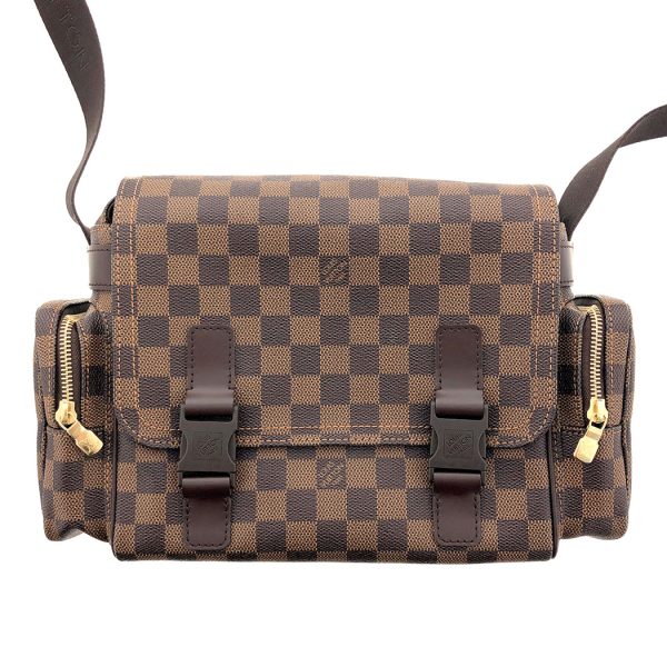 tnk 17836 2 Louis Vuitton Reporter Melville Damier Ebene Crossbody Brown