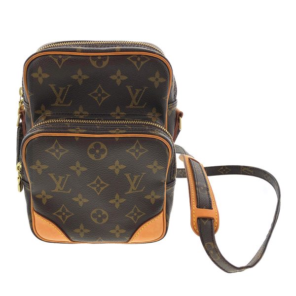 tnk 17837 2 Louis Vuitton Monogram Mini Pochette Crossbody Brown Shoulder Bag