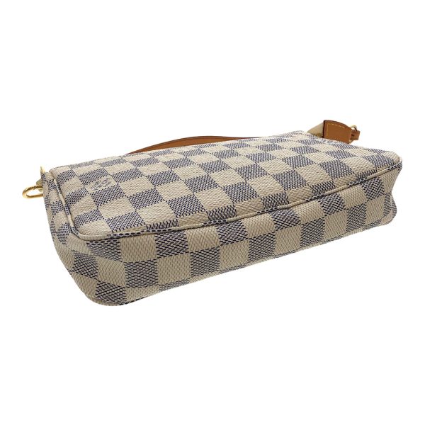 tnk 17847 4 Louis Vuitton Pochette Accessoire Damier Azur Hand Cosmetic White Accessory Pouch