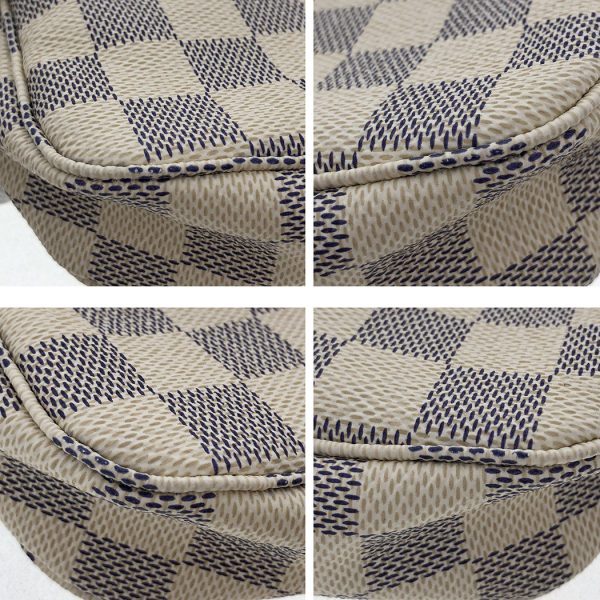 tnk 17847 8 Louis Vuitton Pochette Accessoire Damier Azur Hand Cosmetic White Accessory Pouch