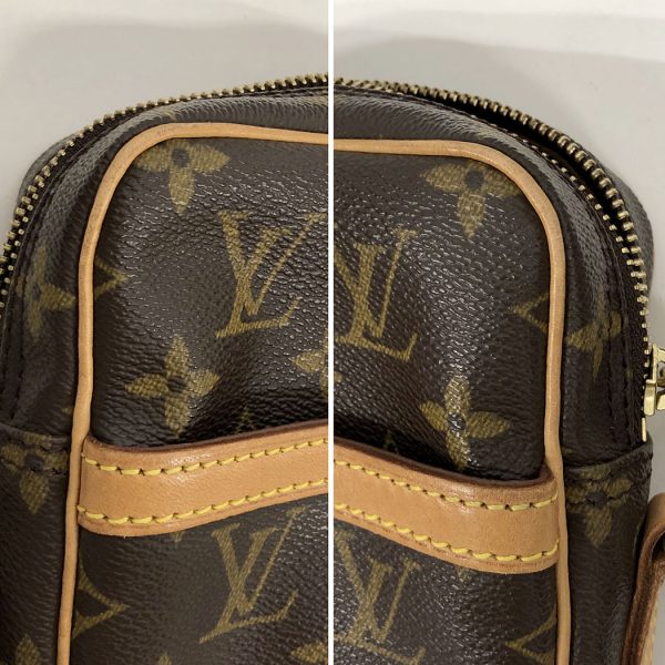 tnk 17908 10 Louis Vuitton Danube Monogram Mini Pochette Brown Shoulder Bag