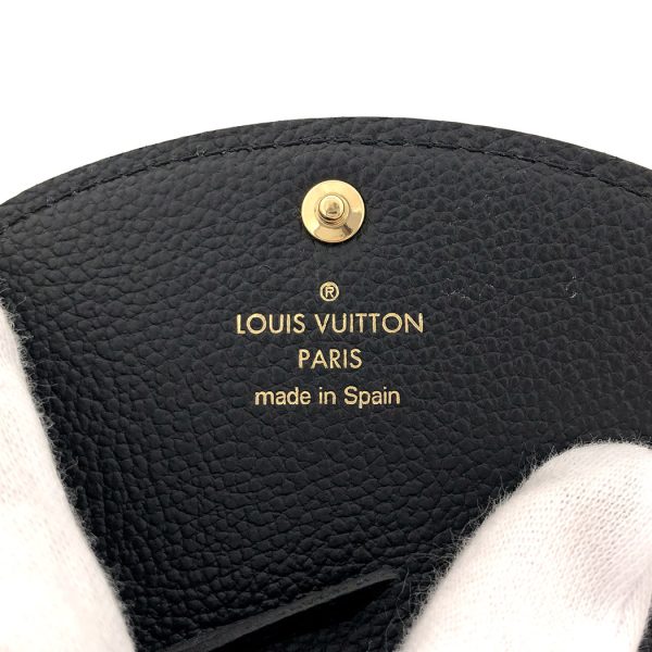 tnk 17910 6 Louis Vuitton Portomonerozari Monogram Implant Leather Bifold Coin Case Noir Black