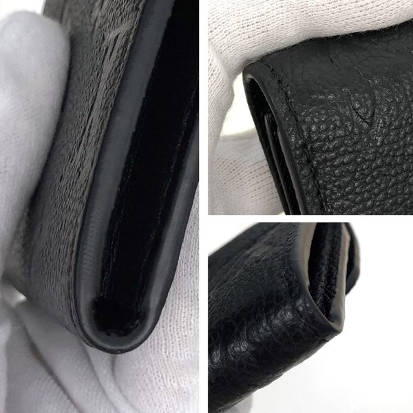 tnk 17910 9 Louis Vuitton Portomonerozari Monogram Implant Leather Bifold Coin Case Noir Black