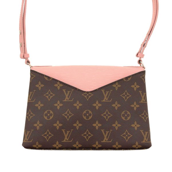 tnk 17920 3 Louis Vuitton Saint Michel Monogram Epi Pink Brown Shoulder Bag