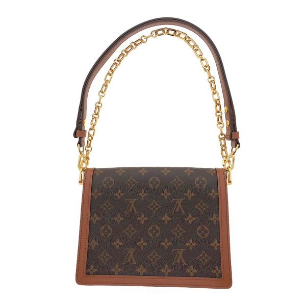 tnk 17922 3 Louis Vuitton Dauphine MM Monogram Reverse Chain Brown Shoulder Bag