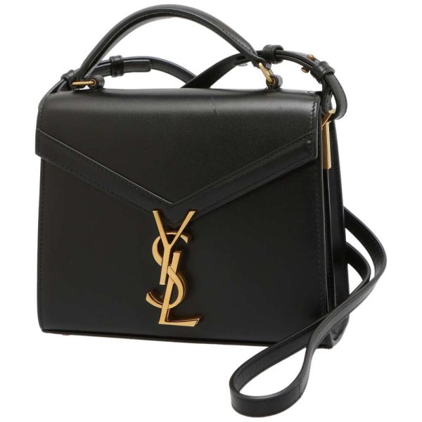 1 Saint Laurent Handbag Cassandra 2way Shoulder Bag Black