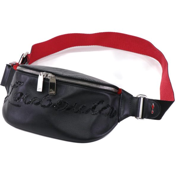 1 Christian Louboutin Bag Body Bag Waist Bag Leather Black