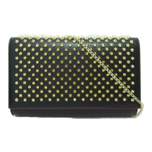 1 Christian Louboutin Chain Wallet Calf Black