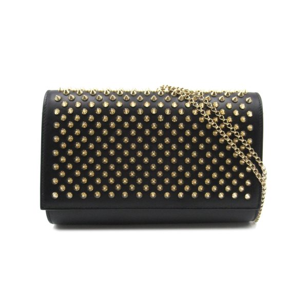 1 Christian Louboutin Paloma Clutch Shoulder Bag Calf Black