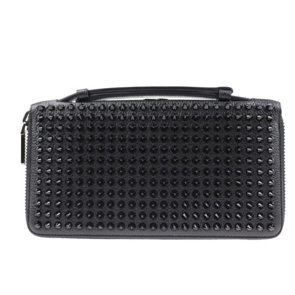 1 Christian Louboutin Panettone Long Wallet Leather Black