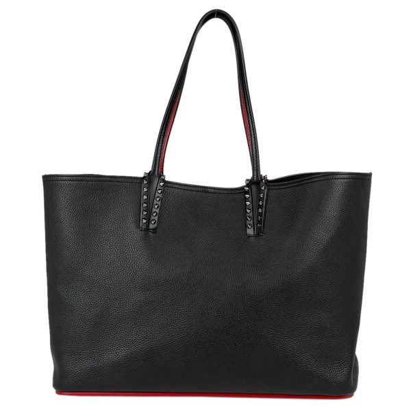 1 Christian Louboutin Cabata Tote Bag Shoulder Bag Leather Black Red
