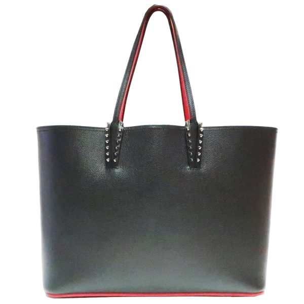 1 Christian Louboutin Kabata Small Tote Bag Leather Black Red