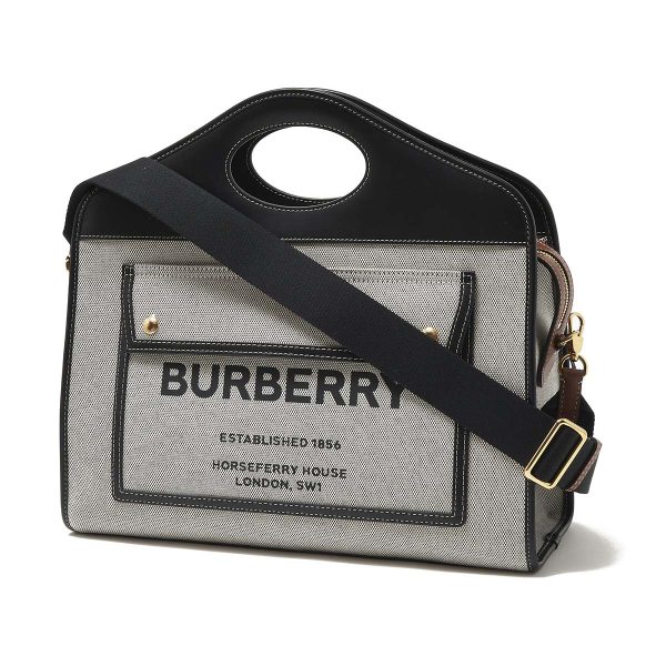 1 Burberry Tote Bag 2way Shoulder Bag Black