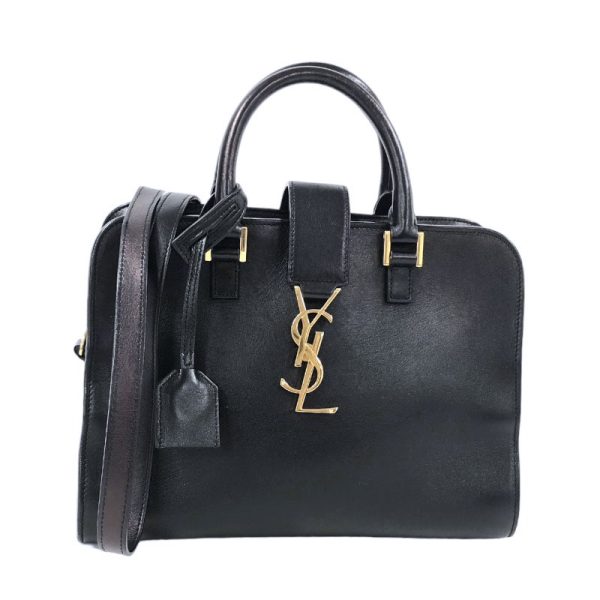 1 Saint Laurent Cabas Leather Handbag Black