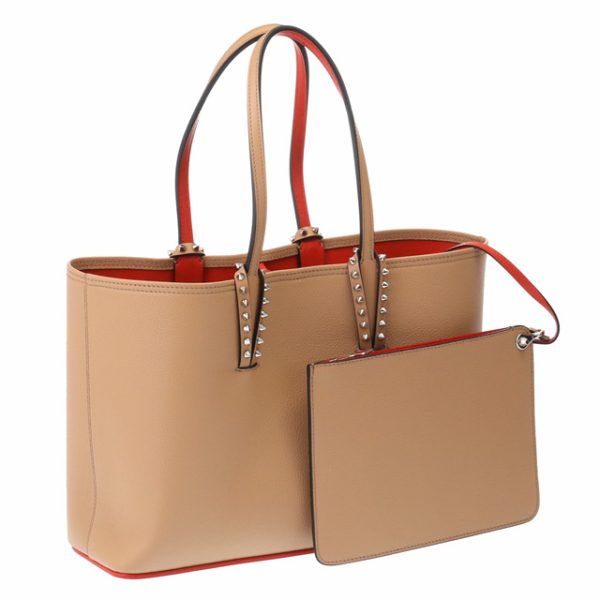 1 Christian Louboutin Cabata Small Calf Leather Tote Bag Beige