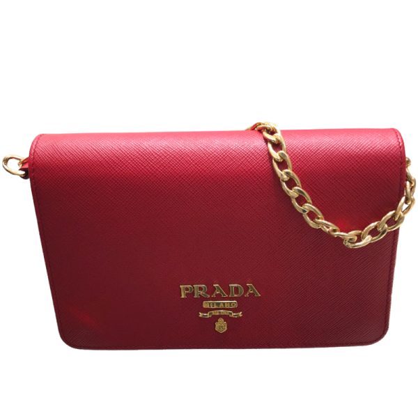 1 Prada Sapphire Wallet Red Shoulder Bag