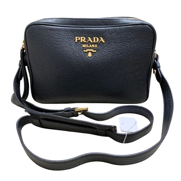 1 Prada W Zip Shoulder Bag Black