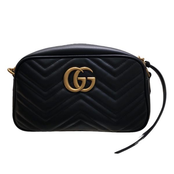 1 Gucci GG Marmont Quilted Small Shoulder Bag Black