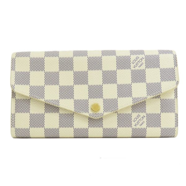 1 Louis Vuitton Portefeuille Sala Damier Azur Long Wallet With Coin Purse Damier Canvas