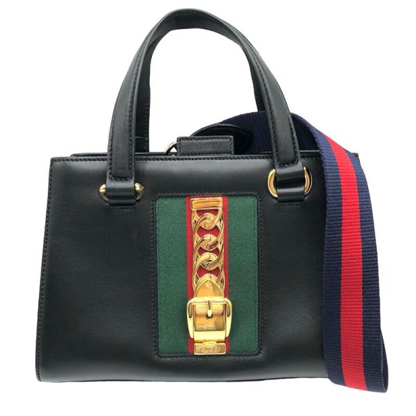 1 Gucci Sylvie 2way Handbag Shoulder Bag Black