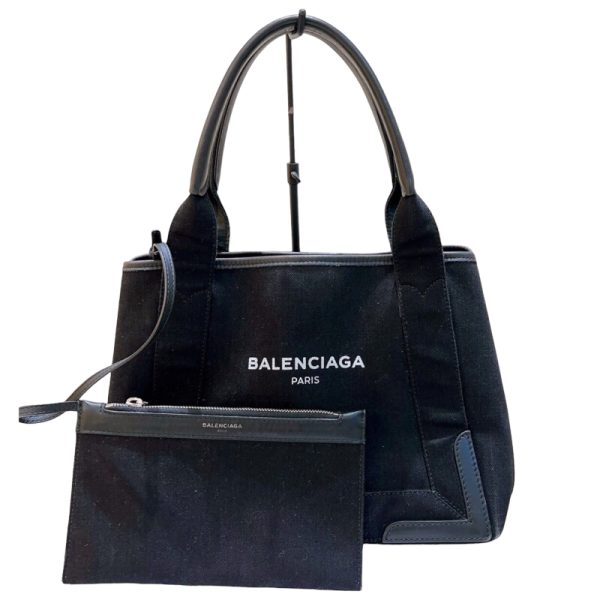 1 Balenciaga Cabas Small Canvas Tote Bag Navy