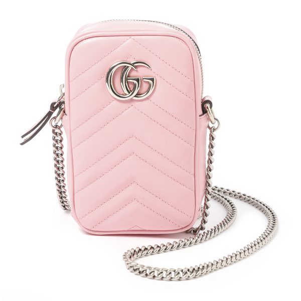 1 Gucci GG Marmont Crossbody Bag Shoulder Bag Pink