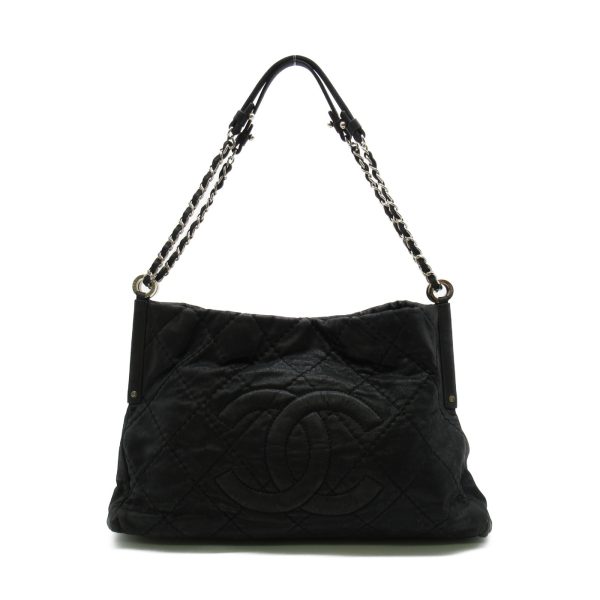 1 Chanel Shoulder Bag Leather Black