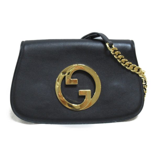 1 Gucci Chain Shoulder Bag Calf Black