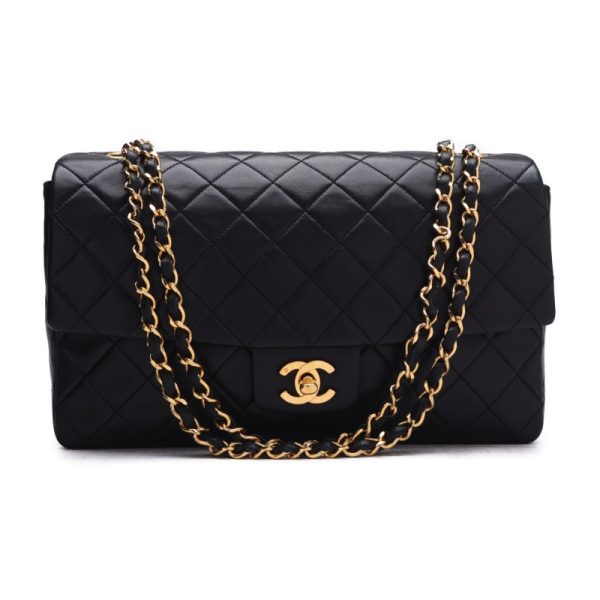 1 Chanel Matelasse Chain Lambskin Gold Hardware Mini Shoulder Bag Black