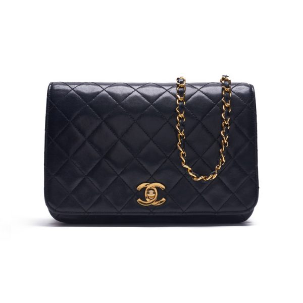 1 Chanel Matelasse Full Flap Chain Lambskin Black