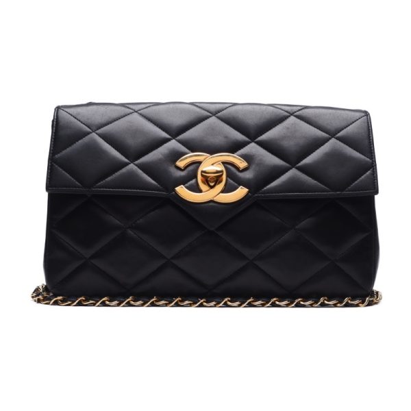 1 Chanel Matelasse Decacoco Chain Lambskin Black