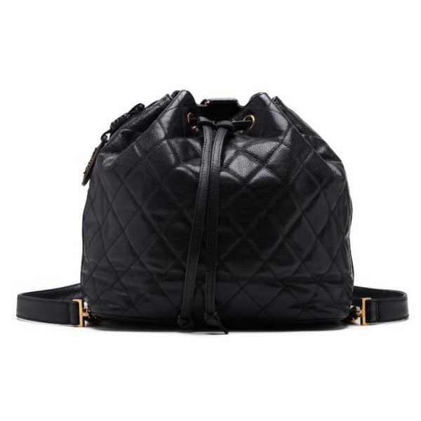 1 Chanel Matelasse Chain Backpack Caviar Skin Black