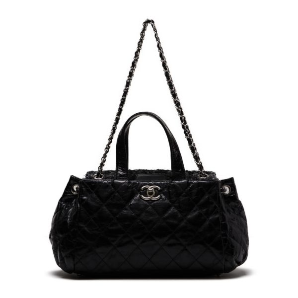 1 Chanel Portobello 2way Bag Handbag Calf Black